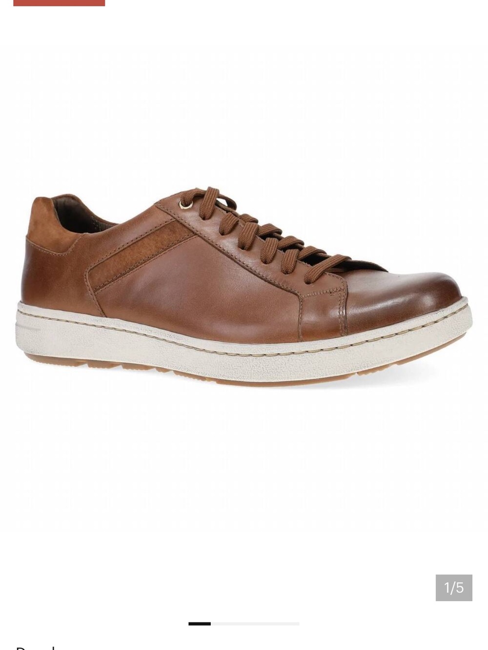DANSKO Trevor Sneaker in Tan Burnished Calf Brown Leather. SZ 45. Work. Causal